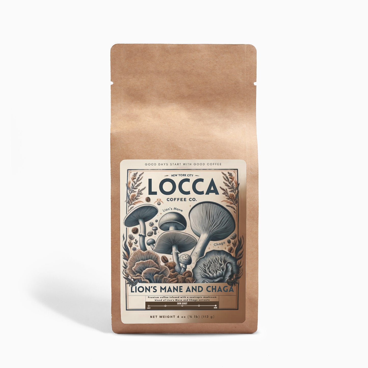 Lion’s Mane & Chaga Ground Coffee - 4oz